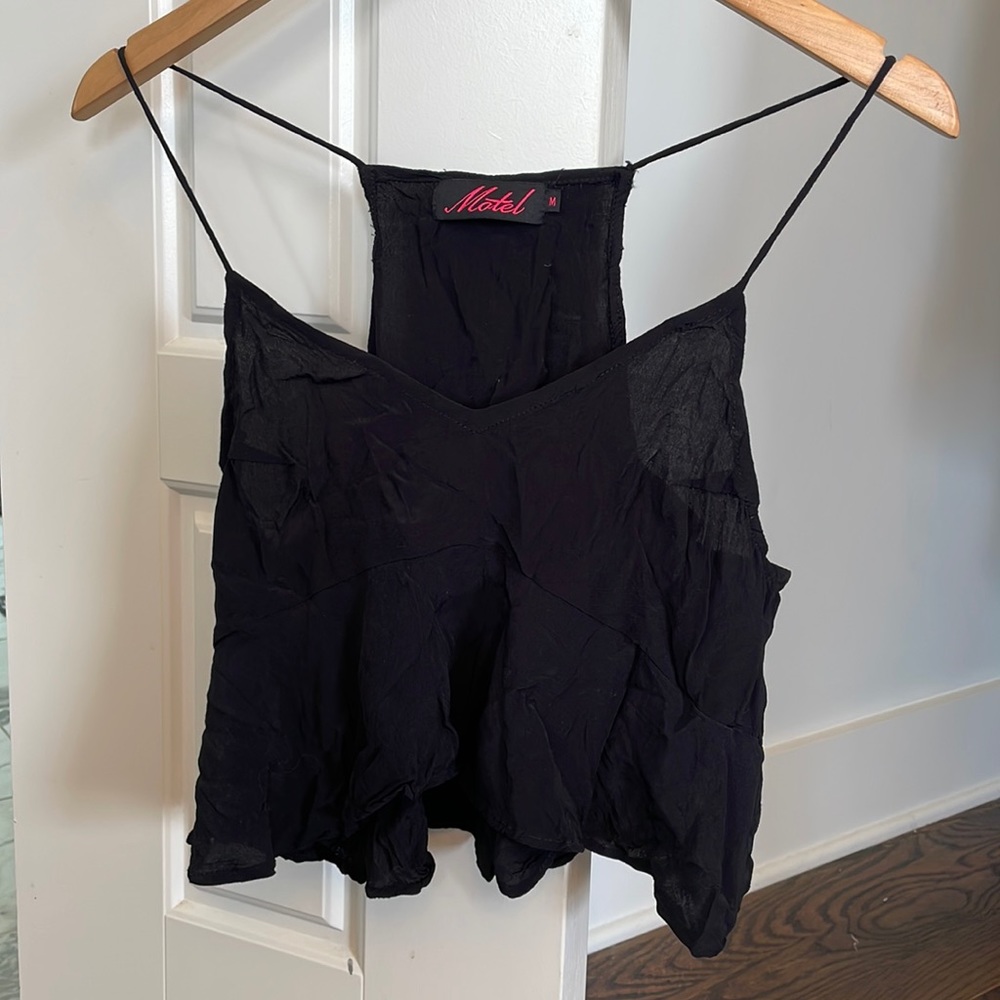 Matel Black Racerback Crop Top
